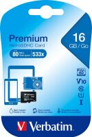 microSDHC Card 16GB VERBATIM 44010