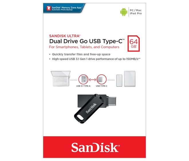 USB 3.1 OTG Stick 64GB SDDDC3-064G-G46 USB 3.1 OTG Stick 64GB SDDDC3-064G-G46