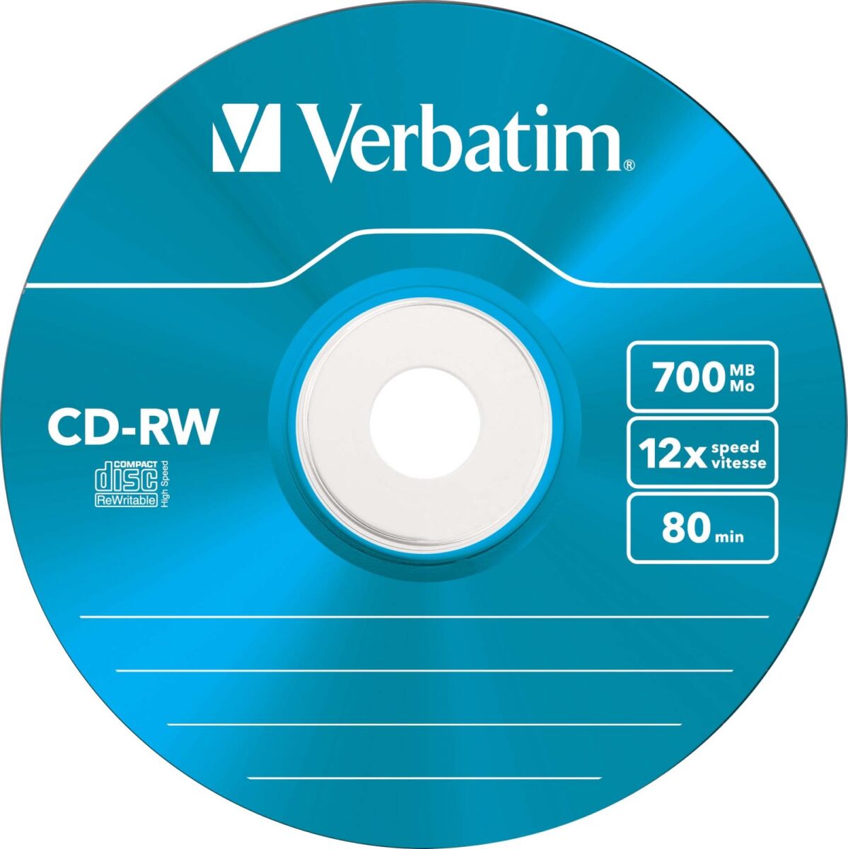 CD-RW 80Min/700MB/8-12 VERBATIM 43167(VE5)