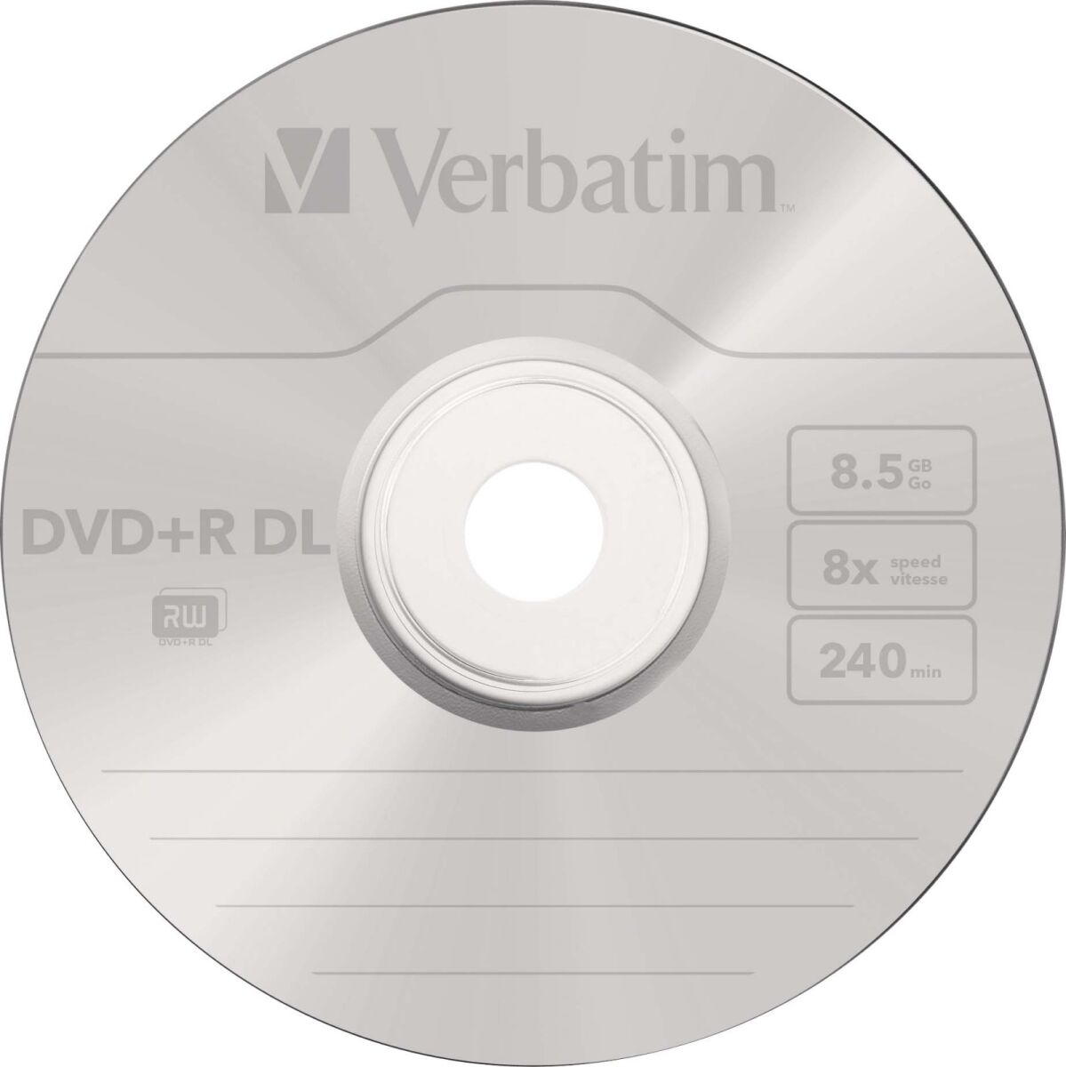 DVD+R DL 8.5GB/240Min/8x VERBATIM 43758(VE50)