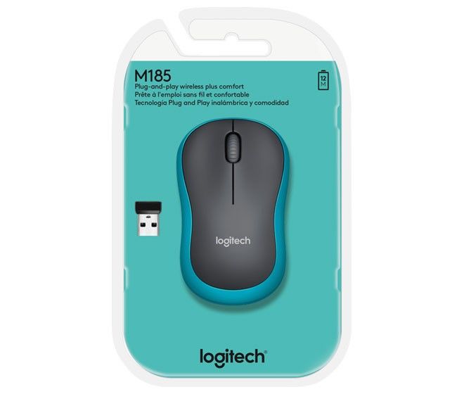 Maus Wireless LOGITECH M185 bl