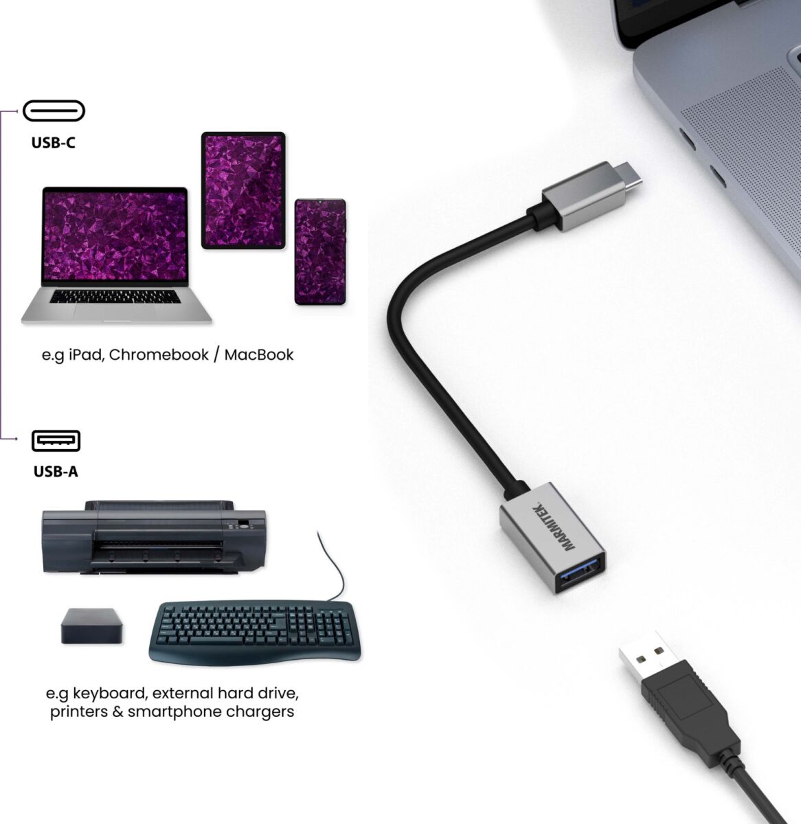Adapter USB Typ C MARMITEK ConUSB-C/A