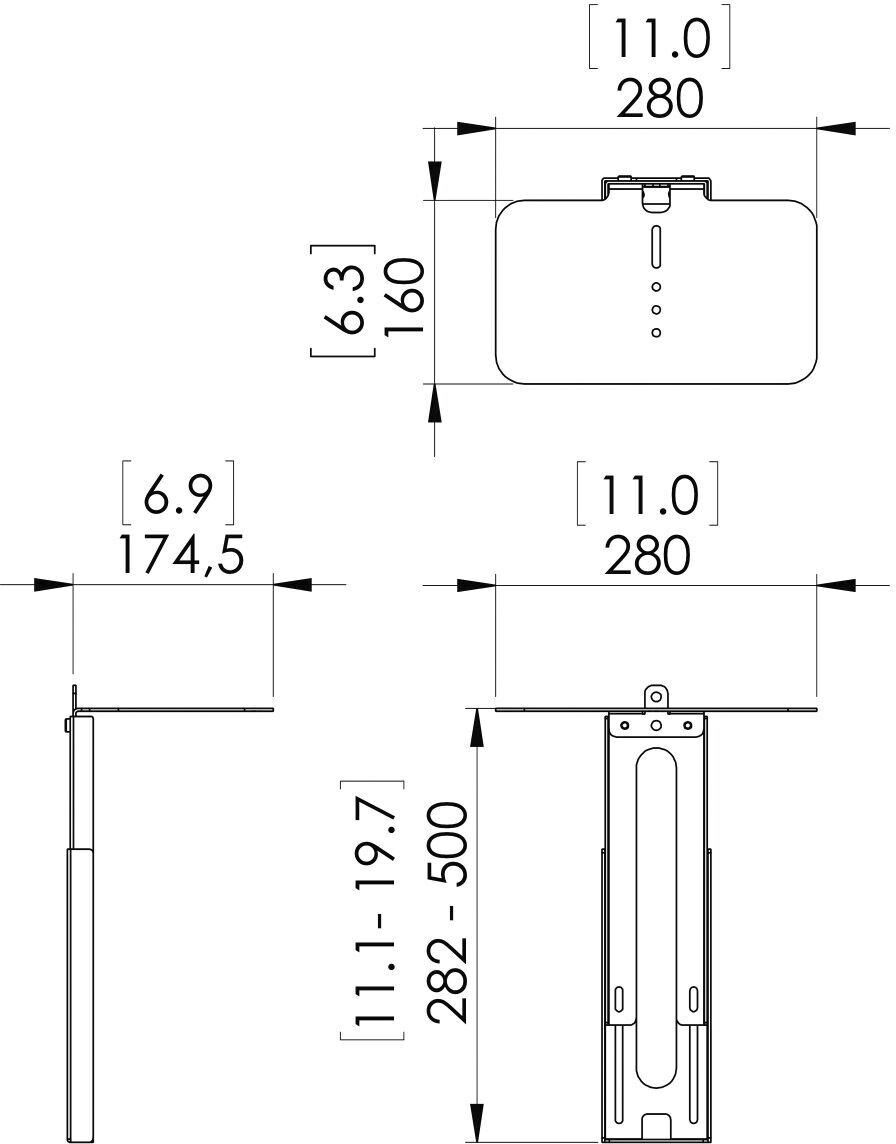 Kamera/Lautsprecherhalter PVA5050 sw