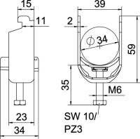 Bügelschelle BS-N1-K-34 A2