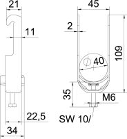 Bügelschelle BS-W1-K-40 A2