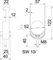 Bügelschelle BS-W1-K-52 ALU