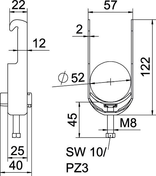Bügelschelle BS-W1-K-52 A2