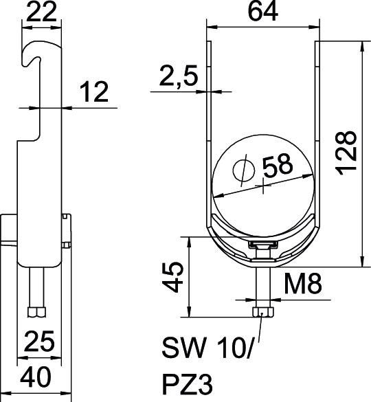 Bügelschelle BS-W1-K-58 FT