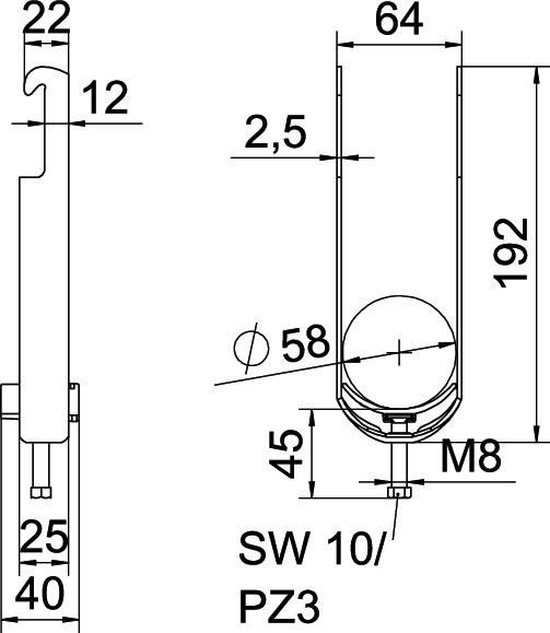 Bügelschelle BS-W2-K-58 FT