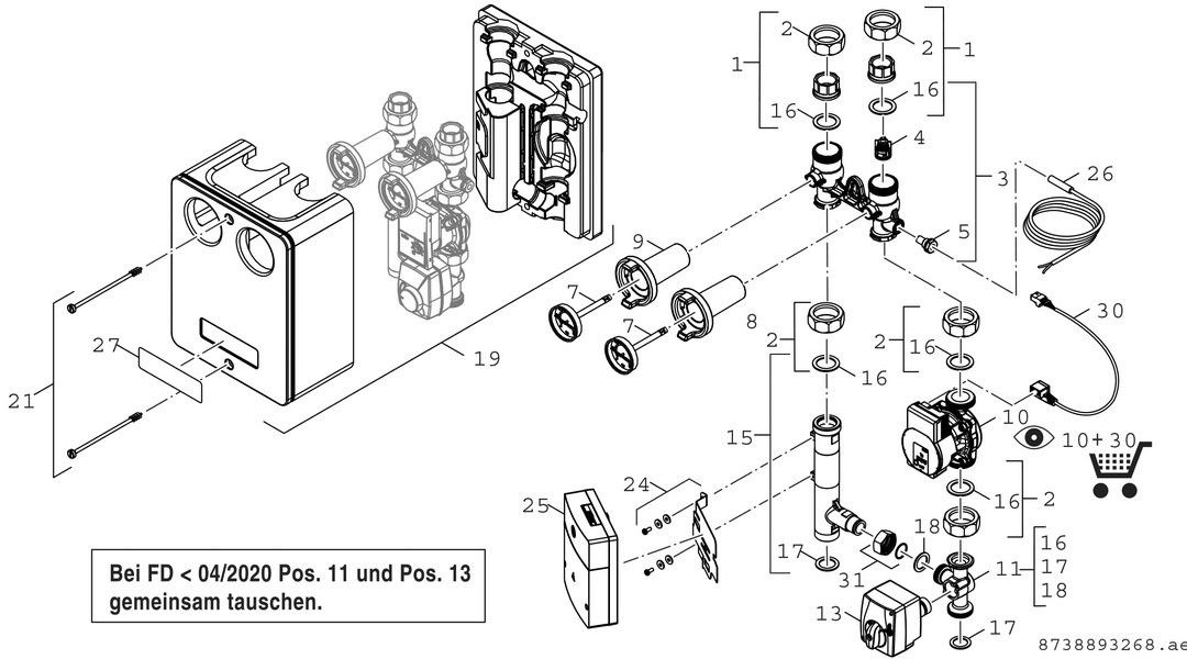 Heizkreisset m. Mischer HSM 15/4 MM 100