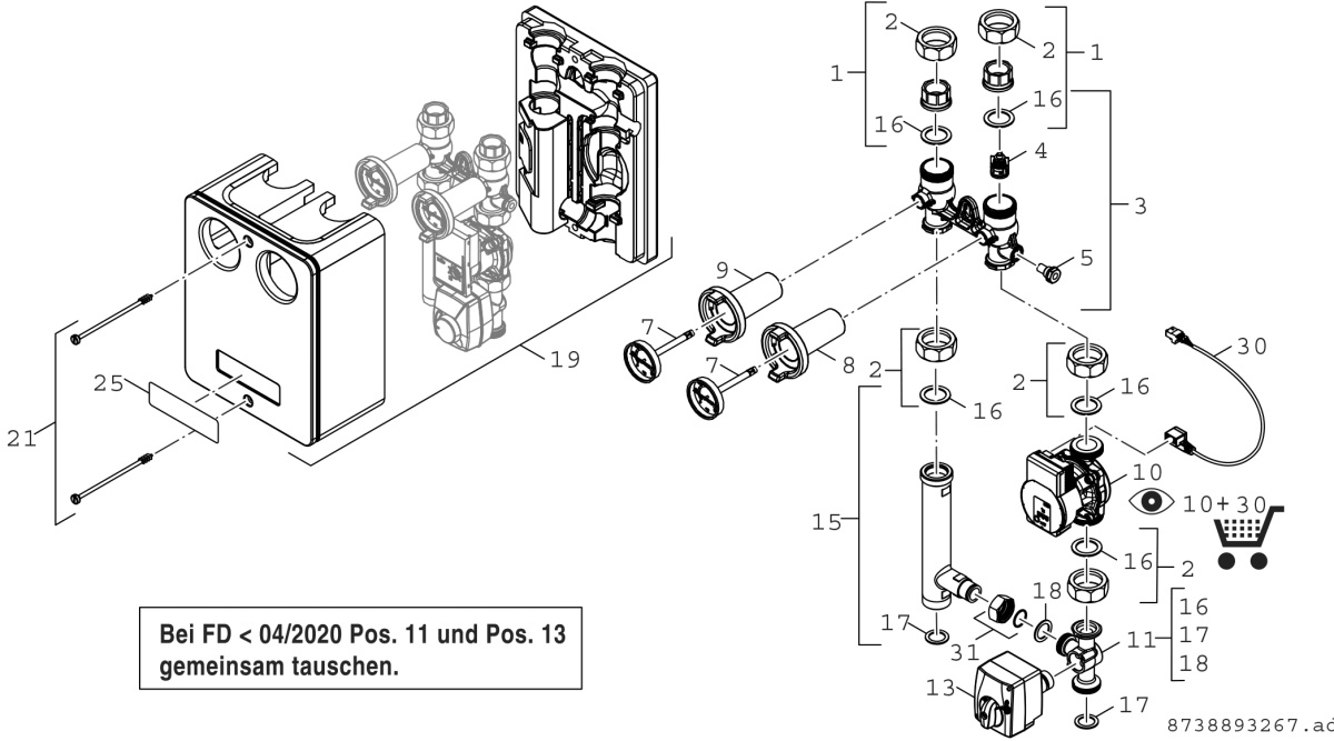 Heizkreisset m. Mischer HSM 20/6