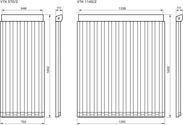Vakuum-Röhrenkollektor VTK 1140/2 Vakuum-Röhrenkollektor VTK 1140/2
