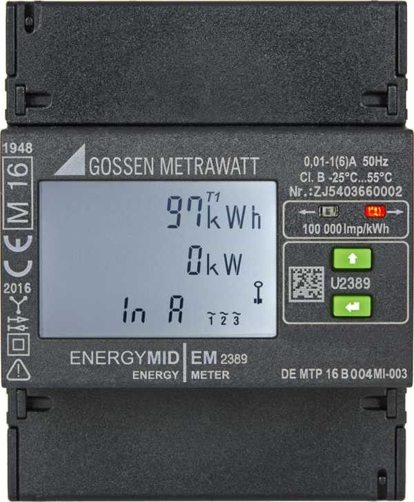 Energiezähler MID, 4-L,1 U2389-V027 Energiezähler MID, 4-L,1 U2389-V027