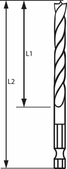 Holzspiralbohrer 1/4 2608595523 Holzspiralbohrer 1/4 2608595523