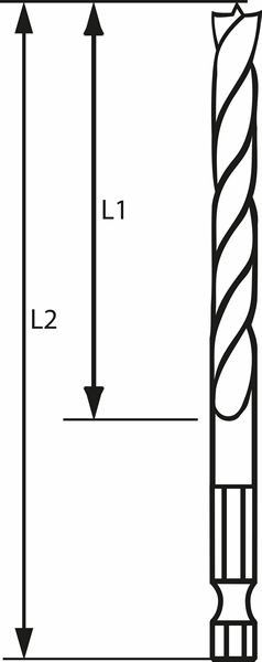 Holzspiralbohrer 1/4 2608595524