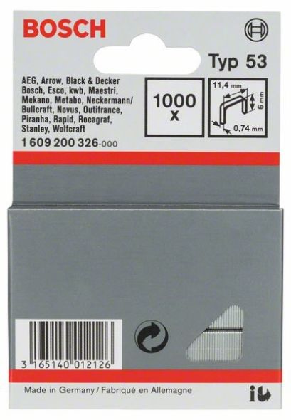 Feindrahtklammer 6mm 1609200326 Feindrahtklammer 6mm 1609200326