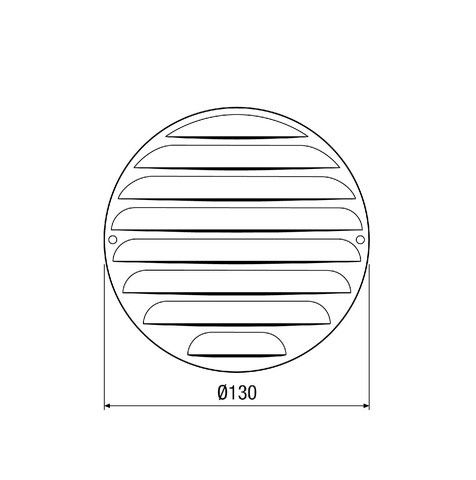 Außengitter, rund MGR 80/125 weiß