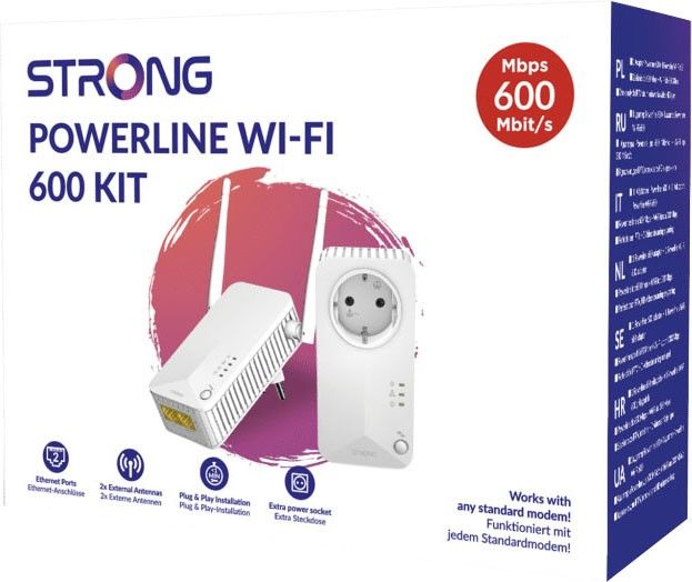 WIFI/Powerline Adapter KIT POWERLWF600DUOEUV2