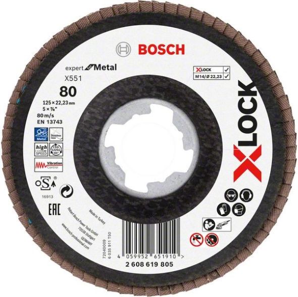 X-LOCK-Fächerschleifer 2608619805 (VE10) X-LOCK-Fächerschleifer 2608619805 (VE10)