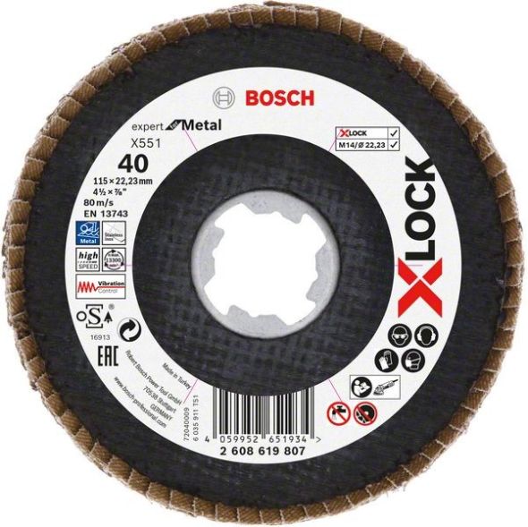 X-LOCK-Fächerschleifer 2608619807 (VE10) X-LOCK-Fächerschleifer 2608619807 (VE10)