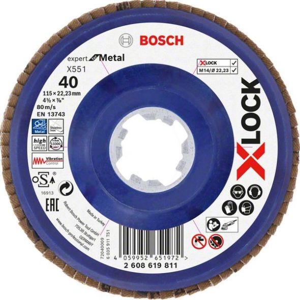 X-LOCK-Fächerschleifer 2608619811 (VE10) X-LOCK-Fächerschleifer 2608619811 (VE10)