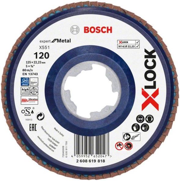 X-LOCK-Fächerschleifer 2608619818 (VE10) X-LOCK-Fächerschleifer 2608619818 (VE10)