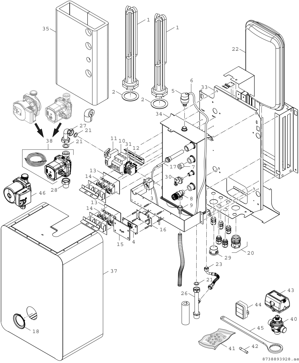 Elektro-Heizkessel wandh. TH350024