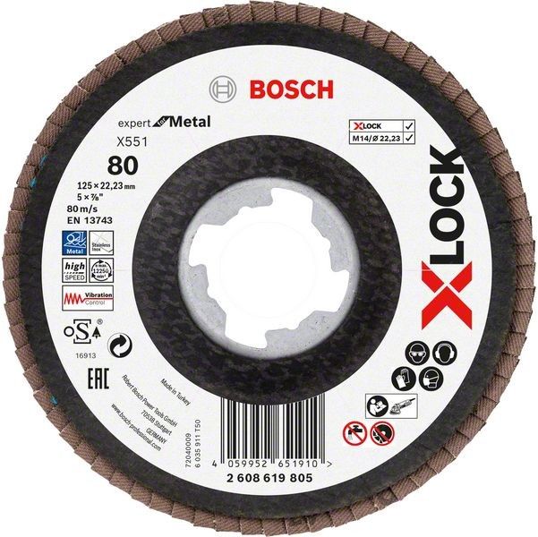X-LOCK-Fächerschleifer 2608619805 (VE10) X-LOCK-Fächerschleifer 2608619805 (VE10)