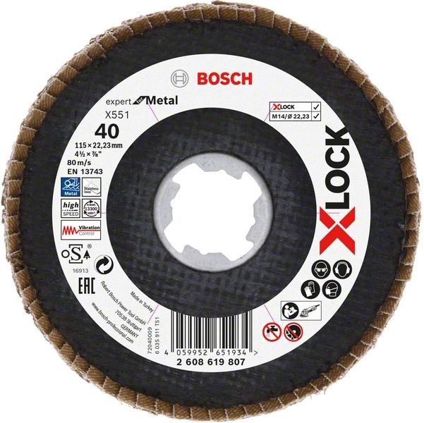 X-LOCK-Fächerschleifer 2608619807 (VE10) X-LOCK-Fächerschleifer 2608619807 (VE10)