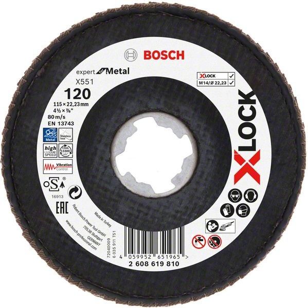X-LOCK-Fächerschleifer 2608619810 (VE10) X-LOCK-Fächerschleifer 2608619810 (VE10)