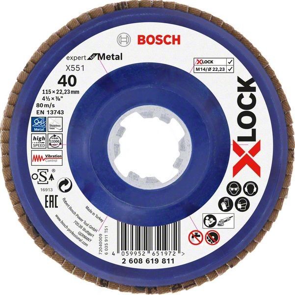 X-LOCK-Fächerschleifer 2608619811 (VE10) X-LOCK-Fächerschleifer 2608619811 (VE10)