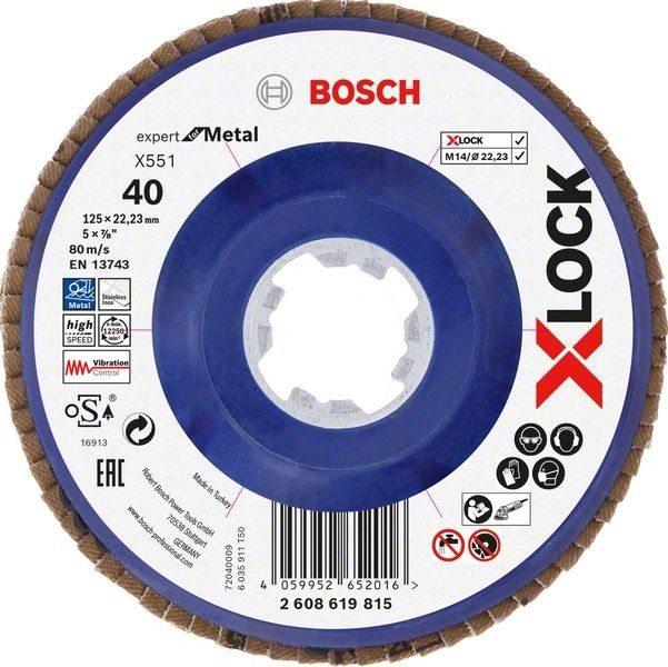 X-LOCK-Fächerschleifer 2608619815 (VE10) X-LOCK-Fächerschleifer 2608619815 (VE10)