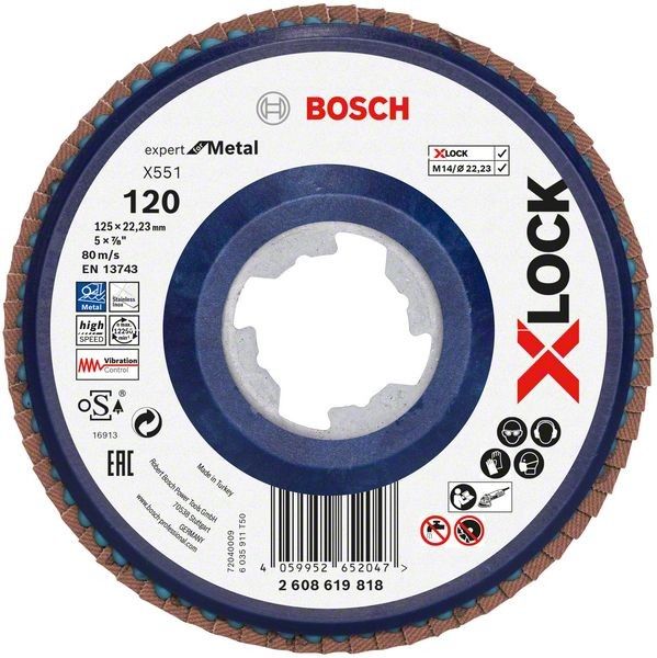 X-LOCK-Fächerschleifer 2608619818 (VE10) X-LOCK-Fächerschleifer 2608619818 (VE10)