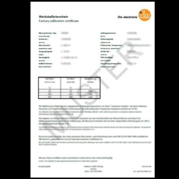ISO-Kalibrierzertifikat ZC0004 ISO-Kalibrierzertifikat ZC0004