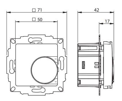 UP-Raumregler 10-40CAC230V UTE2800-F-RAL9016G50