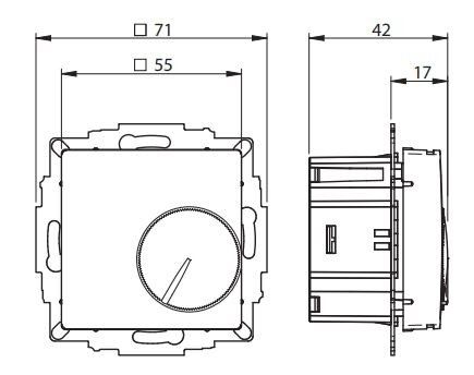 UP-Raumregler 5-30C AC230V UTE 1770-RAL9016-M55