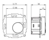 UP-Raumregler 5-30C AC230V UTE 1003-RAL1013-G50
