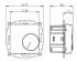 Kombi-Raumthermostat Öffner 230V/10(4)A 5°C - 30°C Zentralplatte 55 x 55 mm