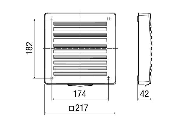 Außenabdeckung PP 45 AK
