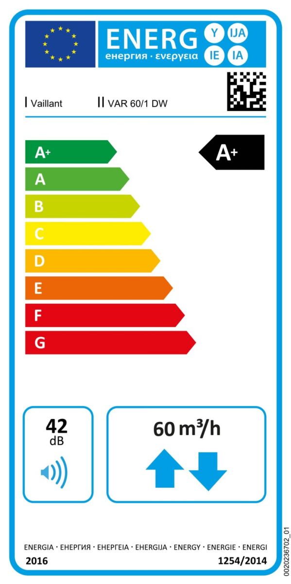 Dezentrales Lüftungsgerät VAR 60/1 DW