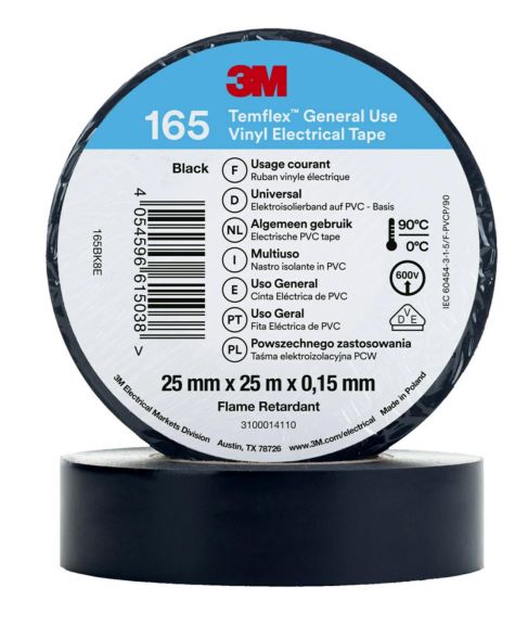 PVC Elektro-Isolierband Temflex165 sw25X25 PVC Elektro-Isolierband Temflex165 sw25X25