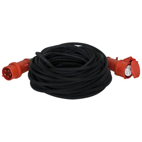 CEE-Gummi-Verlängerung 16A 10m 1,5² schwarz CEE-Gummi-Verlängerung 16A 10m 1,5² schwarz