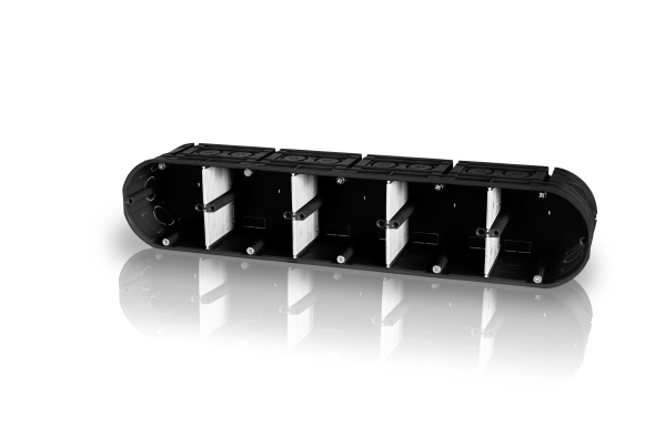 Unterputzgerätedose, massiv, 5-fach 5x Ø 60, t=63mm UP50 Unterputzgerätedose, massiv, 5-fach 5x Ø 60, t=63mm UP50