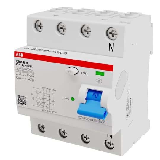 FI-Schutzschalter TypB 4P F204BS-40/0,3-4TE FI-Schutzschalter TypB 4P F204BS-40/0,3-4TE