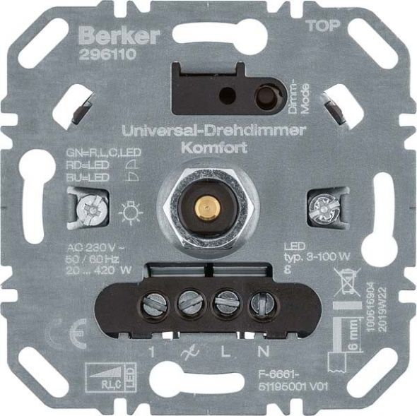 Drehdimmer 296110 R-L-C-LED Drehdimmer 296110 R-L-C-LED
