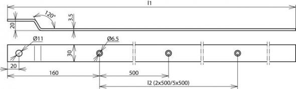 Anschlussfahne gewinkelt 860315