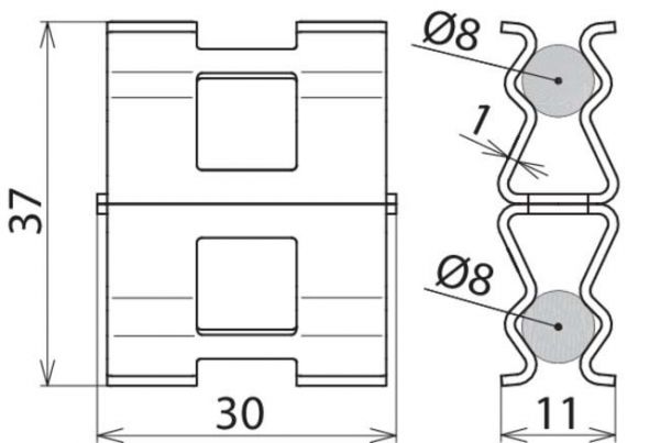 Bewehrungsklemme DC BK 8 RD8 STBLANK