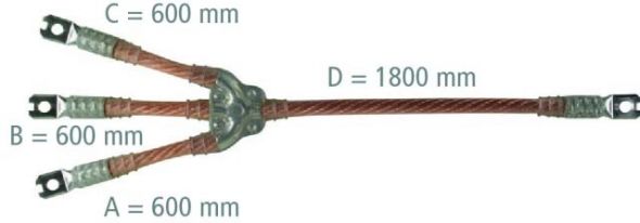 Erdungs-/ Kurzschließseil EKV3+0 120 G V8D4AQ2 Erdungs-/ Kurzschließseil EKV3+0 120 G V8D4AQ2