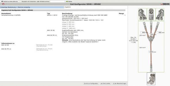 Erdungs u. Kurzschließseil EKV3+1150GV1KPXFR