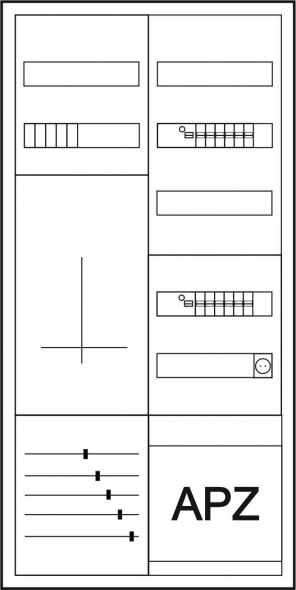 Zähler-Komplettschrank ZSD-ZV-1100/APZ/B Zähler-Komplettschrank ZSD-ZV-1100/APZ/B
